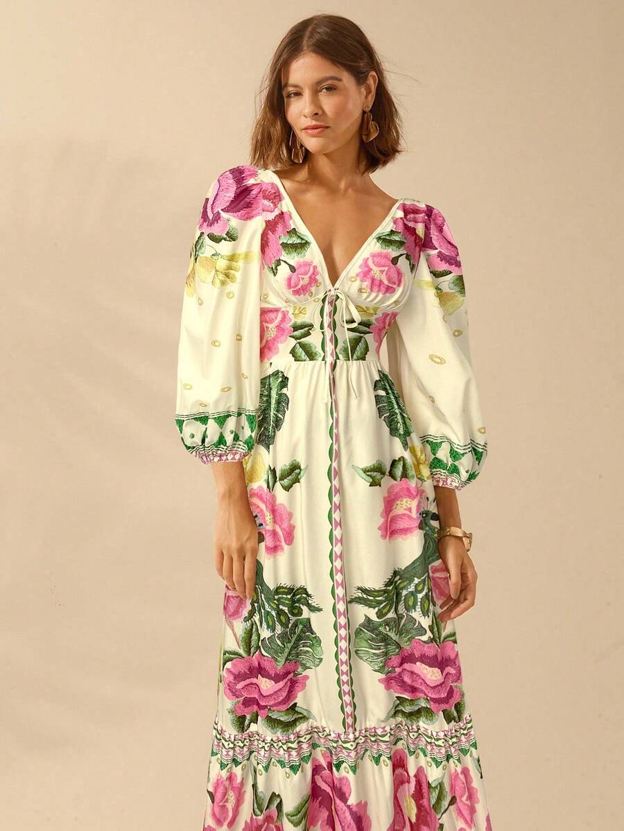 Lillian™ | Floral Holiday Dress