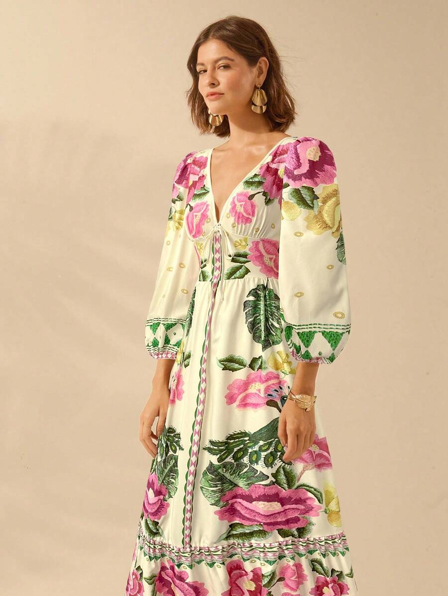 Lillian™ | Floral Holiday Dress