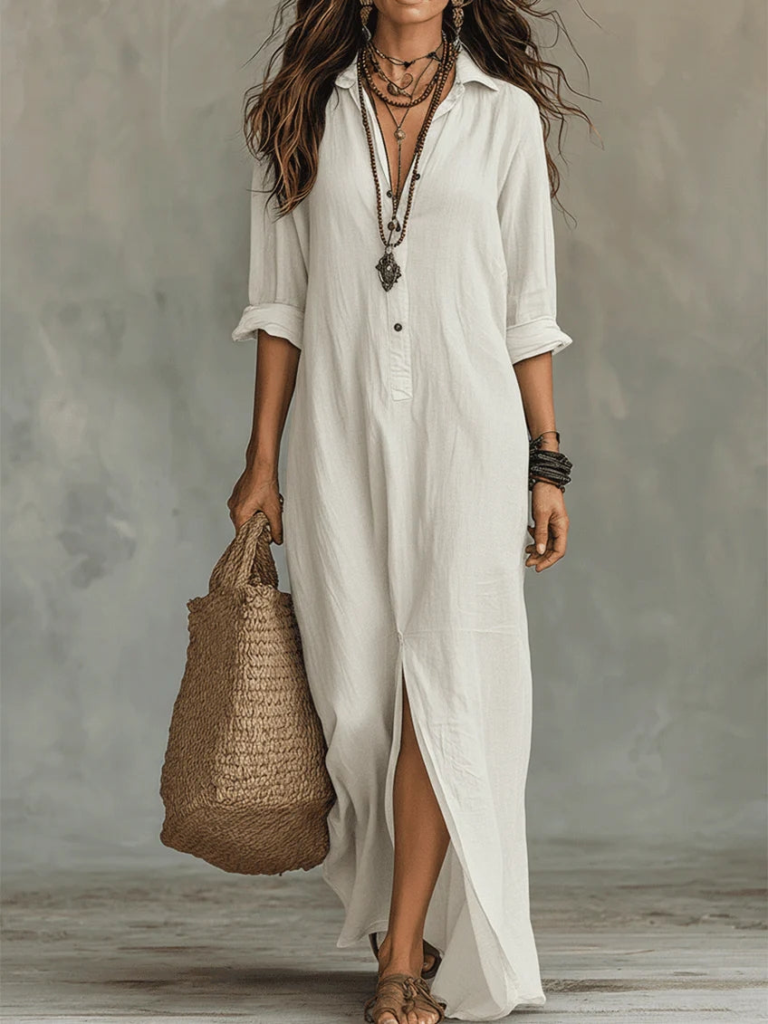 Selene | Maxi Dress with Buttons
