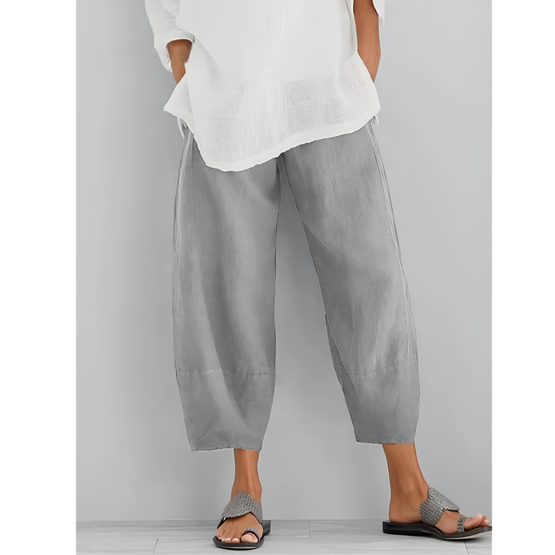 Sabine | Elastic Waist Wide Leg Pants