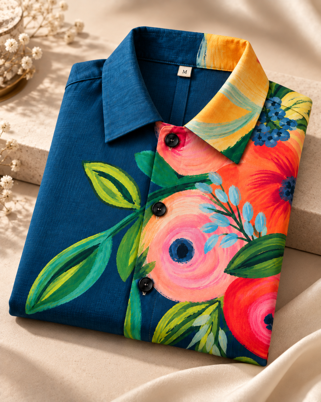 Janet | Painterly Poppy Print Shirt