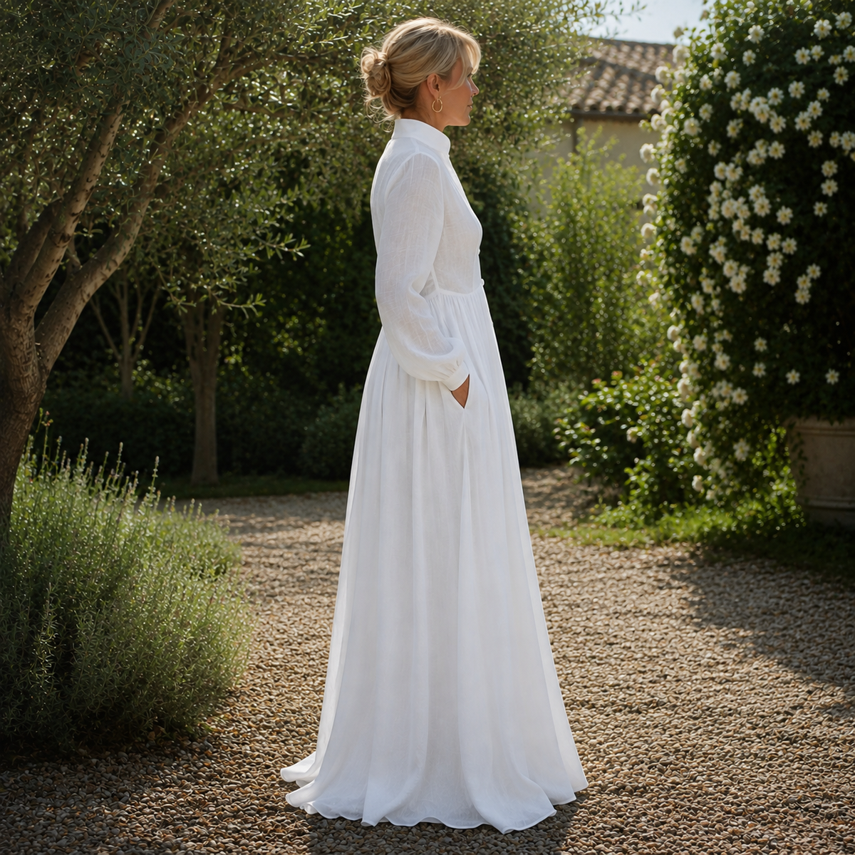 Serena | Flowing Button-Front Maxi Dress