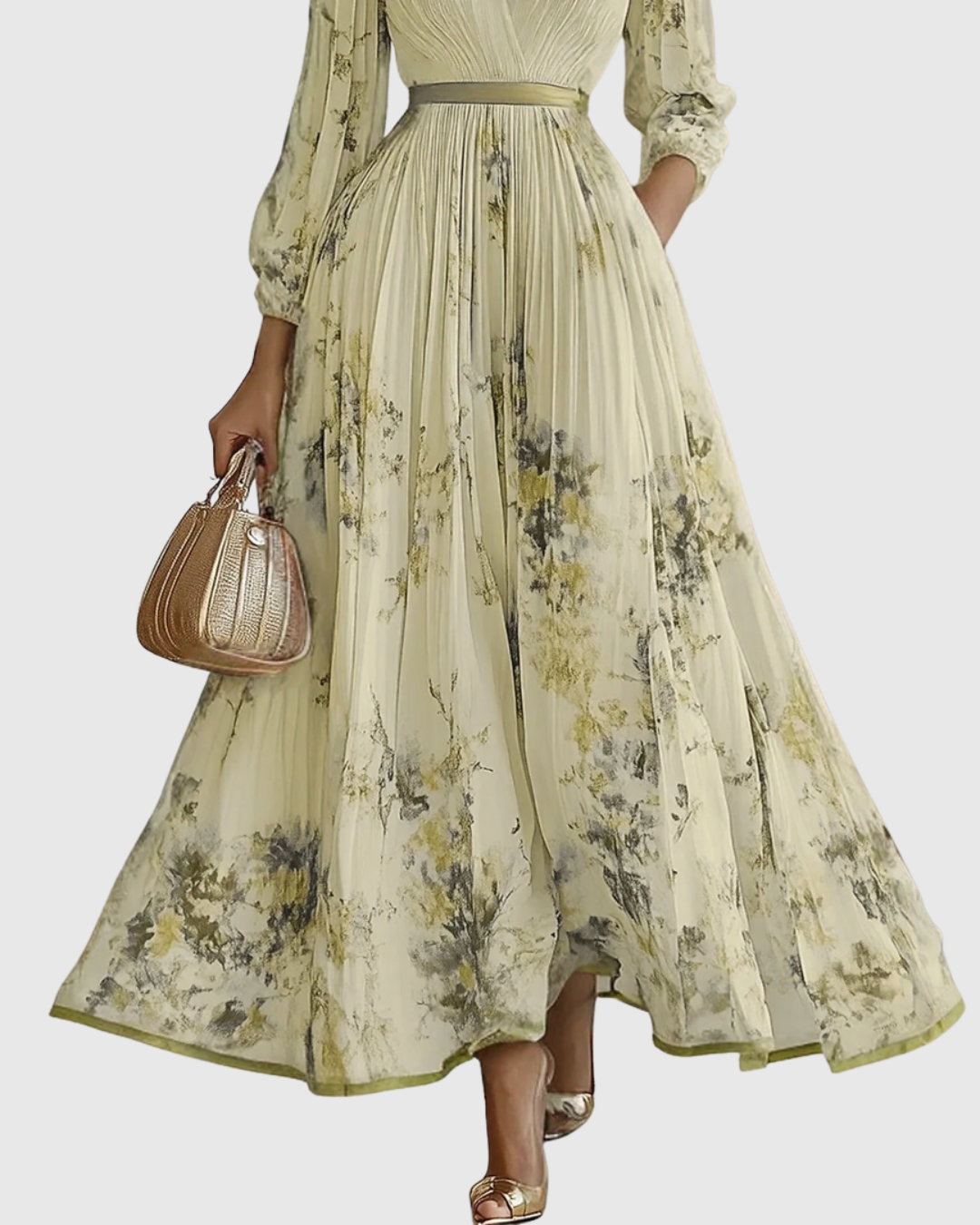 Georgina | V-Neck A-Line Midi Dress