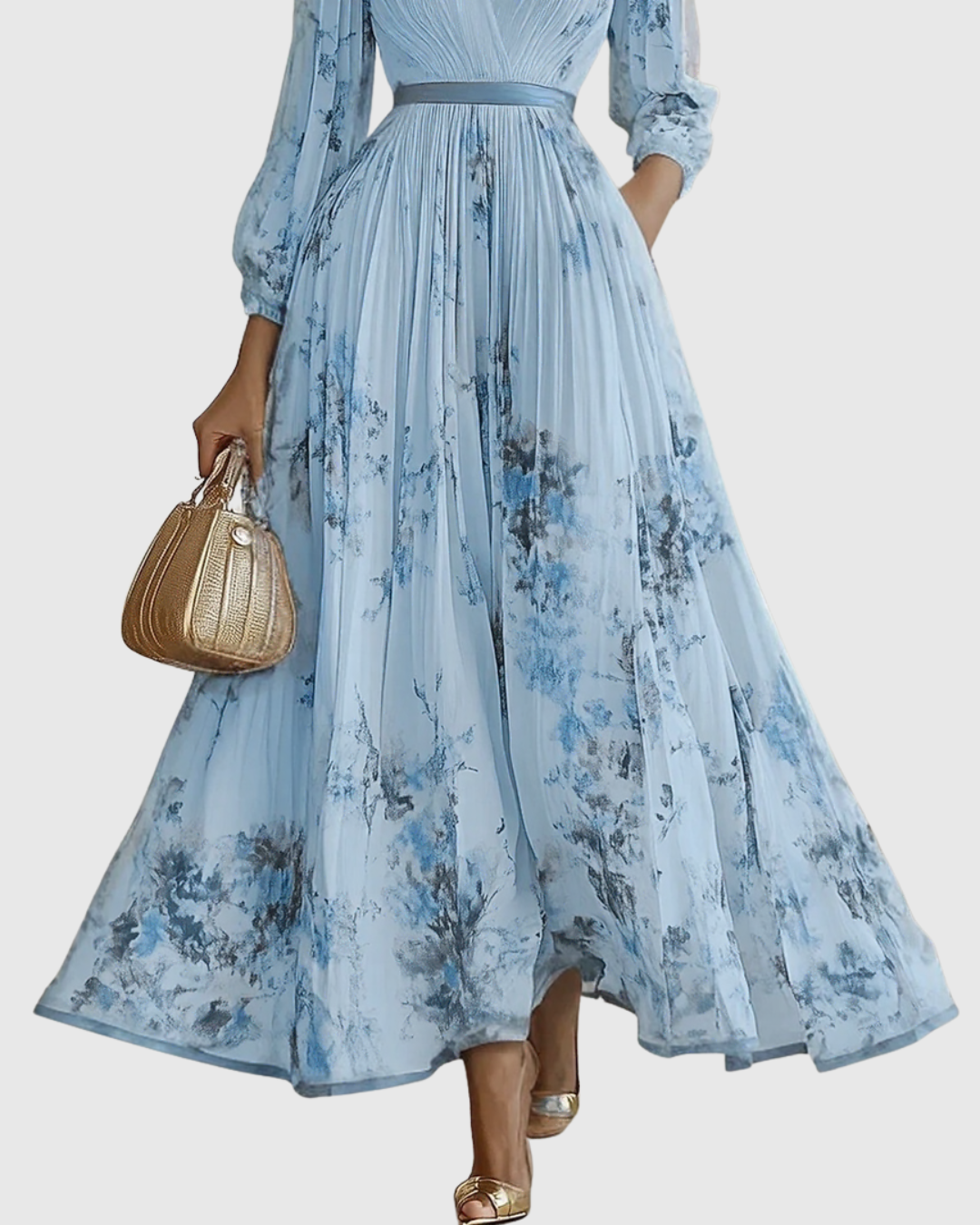 Georgina | V-Neck A-Line Midi Dress